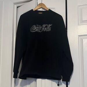Coca Cola Black Crewneck Sweater with Logo